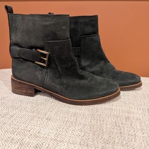 Tory Burch Dark Gray Suede Ankle Boots